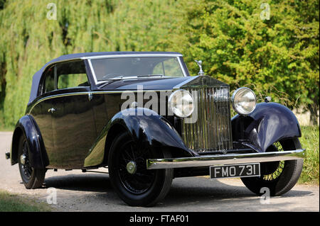 Eine restaurierte Rolls-Royce Drophead Coupé GRW59, Oxfordshire, Vereinigtes Königreich Stockfoto