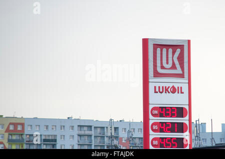 15. Januar 2016 - Wroclaw: Das Logo der Marke "Luk Oil'January 15, 2016 in Breslau. Polen. Stockfoto