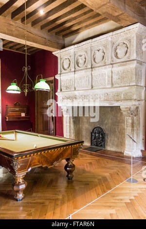 Schloss D´Azay-Le-Rideau Zimmer Loire Tal Frankreich Stockfoto