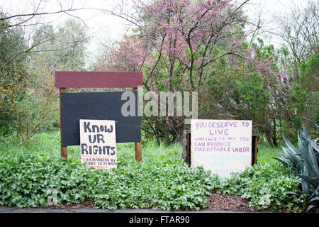 Wissen Sie UR Rechte Schild an der UC Davis Stockfoto