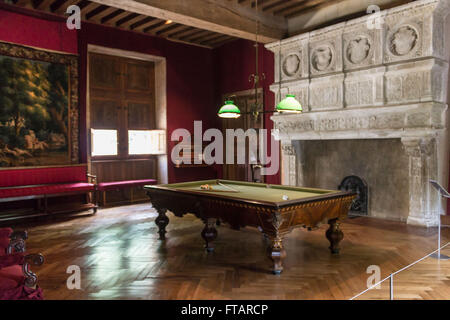 Schloss D´Azay-Le-Rideau Zimmer Loire Tal Frankreich Stockfoto