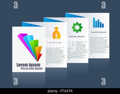 Broschüren-Design für soziale Infografik, Diagramm, Präsentation Stock Vektor