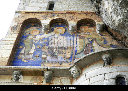 Fresko an der Kapelle von St. Michel Rocamadour. Stockfoto