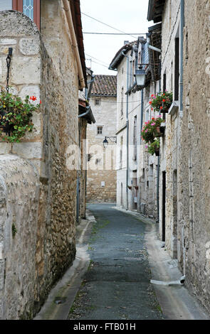 Straße in Brantome, Charente, Frankreich. Stockfoto