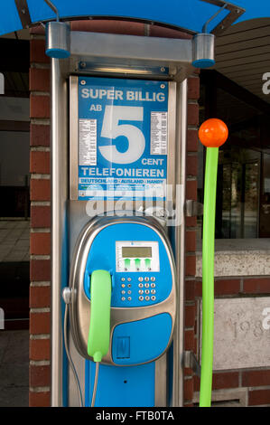 BRD, Nordrhein-Westfalen, Rhein-Kreis Neuss, Grevenbroich, Telefonzelle Stockfoto