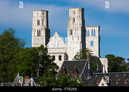 Jumièges Abbey Ruinen, Jumièges, Seine-Maritime, Normandie, Frankreich Stockfoto