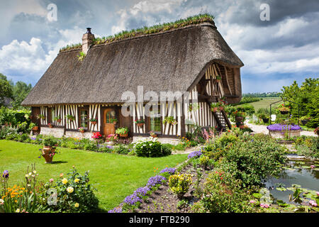 Tudor-Stil Haus, Seine-Maritime, Normandie, Frankreich, Europa Stockfoto