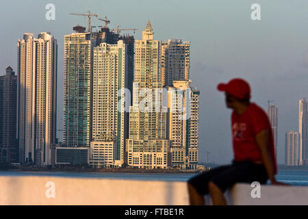 Punta Paitilla Skyline. Panama-Stadt. Republik von Panama Stockfoto