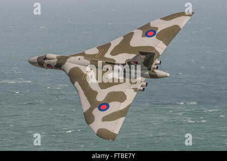 Avro Vulcan Bomber b2, XH558, fliegen bei Beachy Head Eastbourne Airshow 08.11.2012 Stockfoto