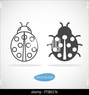 Marienkäfer-Vektor-icons Stock Vektor