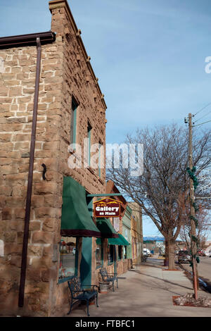 Main St La Veta, eine kleine historische Stadt in Colorado, USA Stockfoto