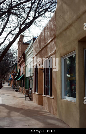 Main St La Veta, eine kleine historische Stadt in Colorado, USA Stockfoto