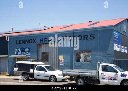 Mechaniker und Auto Garage in Lennox Head, new South Wales, Australien Stockfoto