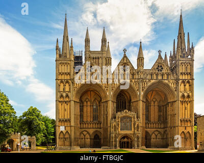 Peterborough Kathedrale West Front, Cambridgeshire, England, Vereinigtes Königreich Stockfoto