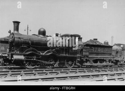 Caledonian Railway 670 Klasse 0-4-2 Dampflok als LMS No.17020 Stockfoto