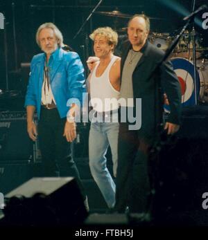 DIE WHO. John Entwistle, Roger Daltrey. Pete Townshend NASSAU COLISEUM 11-15-1996 FOTO VON MICHAEL BRITO Stockfoto