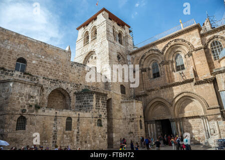 Außenseite des Heilig-Grab-Kirche genannt auch Kirche der Auferstehung in Christian Quarter, alte Stadt von Jerusalem, Israel Stockfoto