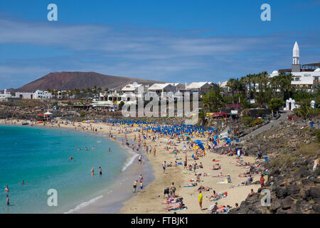 Spanien, Kanarische Inseln, Lanzarote, Playa Blanca, Playa Dorada Stockfoto