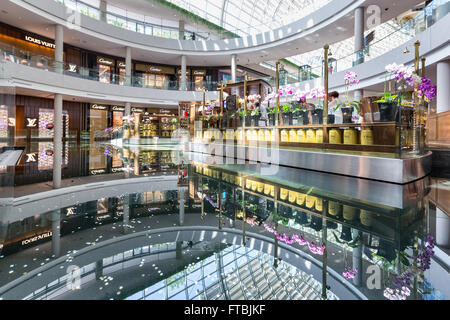 Shoppes at Marina Bay Sands in Singapur Stockfoto