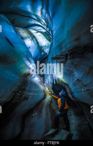 Longyearbreen Ice cave, Spitzbergen, Svalbard Stockfoto