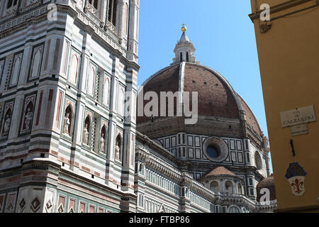 Die Kuppel der Cattedrale di Santa Maria del Fiore (Il Duomo di Firenze), Florenz, Italien. Stockfoto