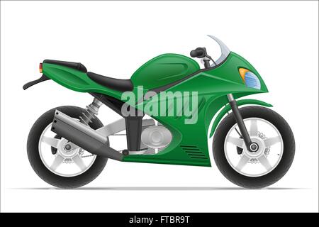 Motorrad-Vektor-Illustration isoliert auf weißem Hintergrund Stock Vektor
