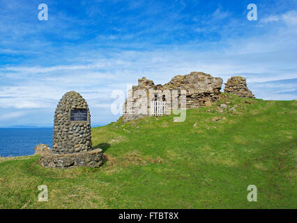 Die Ruinen von Duntulm Castle, Halbinsel Trotternish, Isle Of Skye, innere Hebriden, Schottland, Vereinigtes Königreich Stockfoto