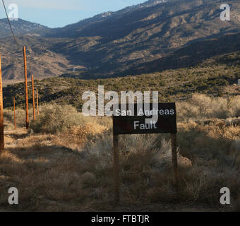 San Andres Schuld Zeichen Grafschaft von Los Angeles Stockfoto