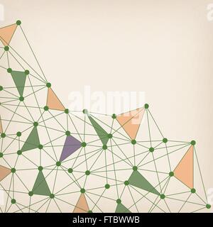 3D-Netz abstrakten Hintergrund mit Kreisen, Linien und Formen. Vektor-illustration Stock Vektor