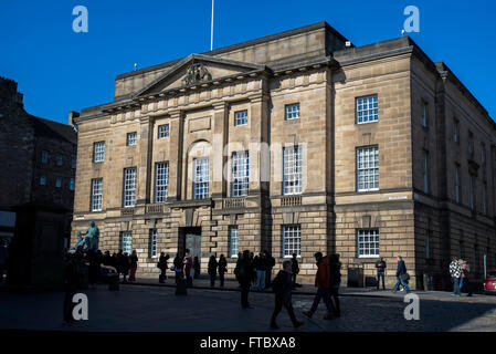 Edinburgh High Court of Justiciary in dem Lawnmarket auf der Royal Mile. Stockfoto