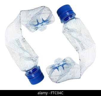 Plastikflaschen für das Recycling Stockfoto