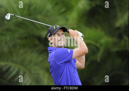 Doral, Fla, USA. 11. März 2012. Justin Rose während der Endrunde der World Golf Championship Cadillac Championship auf dem TPC Blue Monster Course im Doral Golf Resort And Spa auf 11. März 2012 in Doral, Florida ZUMA PRESS / Scott A. Miller. © Scott A. Miller/ZUMA Draht/Alamy Live-Nachrichten Stockfoto