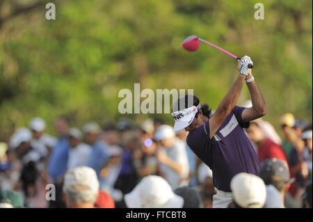 Doral, Fla, USA. 10. März 2012. Bubba Watson in der dritten Runde der World Golf Championship Cadillac Championship auf dem TPC Blue Monster Course im Doral Golf Resort And Spa auf 10. März 2012 in Doral, Florida ZUMA PRESS / Scott A. Miller. © Scott A. Miller/ZUMA Draht/Alamy Live-Nachrichten Stockfoto