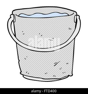 Freihändig gezeichnete Cartoon-Eimer mit Wasser Stock Vektor