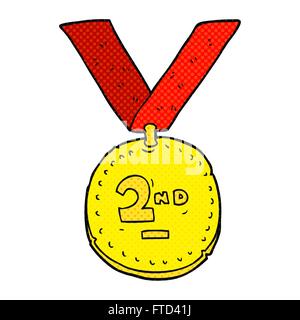 Freihändig gezeichnete Cartoon-Sport-Medaille Stock Vektor