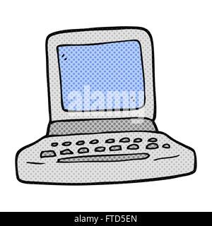 Freihändig gezeichnete Cartoon alte computer Stock Vektor