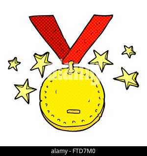 Freihändig gezeichnete Cartoon-Sport-Medaille Stock Vektor