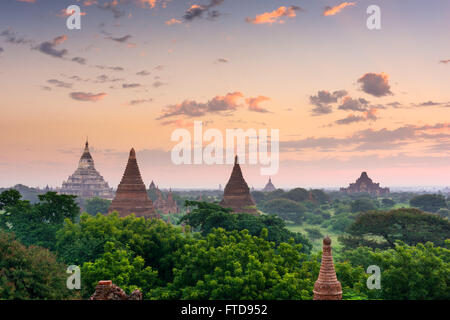 Bagan, Myanmar archäologische Zone. Stockfoto