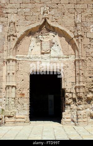 Eine reich verzierte Tür Alcazaba Festung in Almeria in Spanien Stockfoto