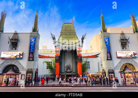 Graumans Chinese Theatre am Hollywood Boulevard in Hollywood, Kalifornien, USA. Stockfoto