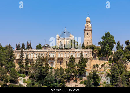 Dormitio-Abtei auf dem Berg Zion in Jerusalem, Israel. Stockfoto