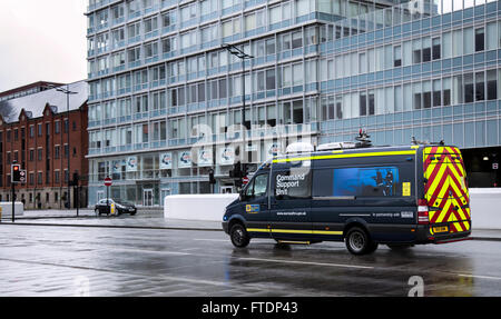 Befehl Support Unit Fahrzeug Merseyside Fire & Rescue, auf der Faser, Liverpool, Großbritannien Stockfoto