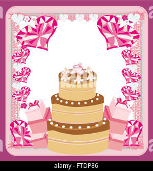 Alles Gute zum Geburtstag - abstrakte Grußkarte Stockfoto