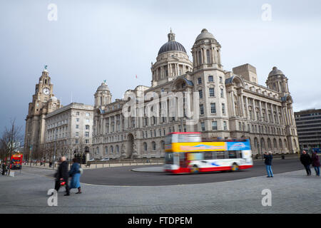 Der Port of Liverpool Building (früher Mersey Docks und Hafen Büros, besser bekannt als das Dock-Büro), Merseyside, Großbritannien Stockfoto