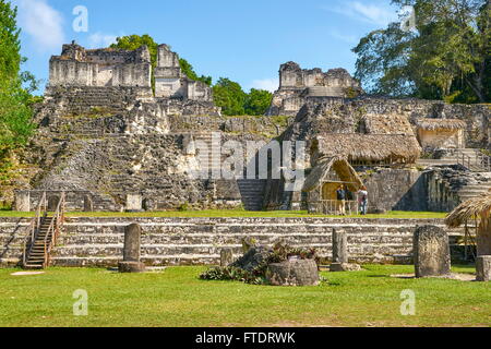 Maya Ruinen, Nationalpark Tikal in Guatemala Yucatan, UNESCO Stockfoto