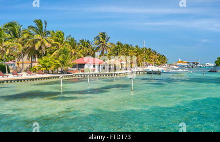 Karibik-Insel Caye Caulker, Belize, Mittelamerika Stockfoto