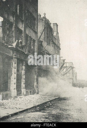 Gebäude zusammenbricht, Sackville St (jetzt O' Connell Street) Ostern Aufstand Dublin 1916 Stockfoto