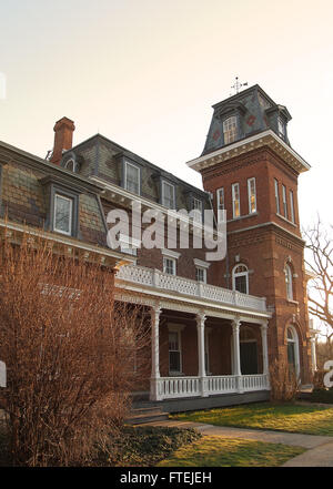 Oneida-Gemeinschaft-Villa, Oneida, New York. Schöne Villa, die einst die Heimat von einer religiösen Gemeinde Stockfoto