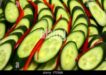 Gurkenscheiben Stockfoto