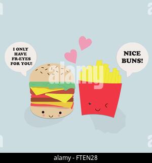 Fast-Food ist gut Stock Vektor